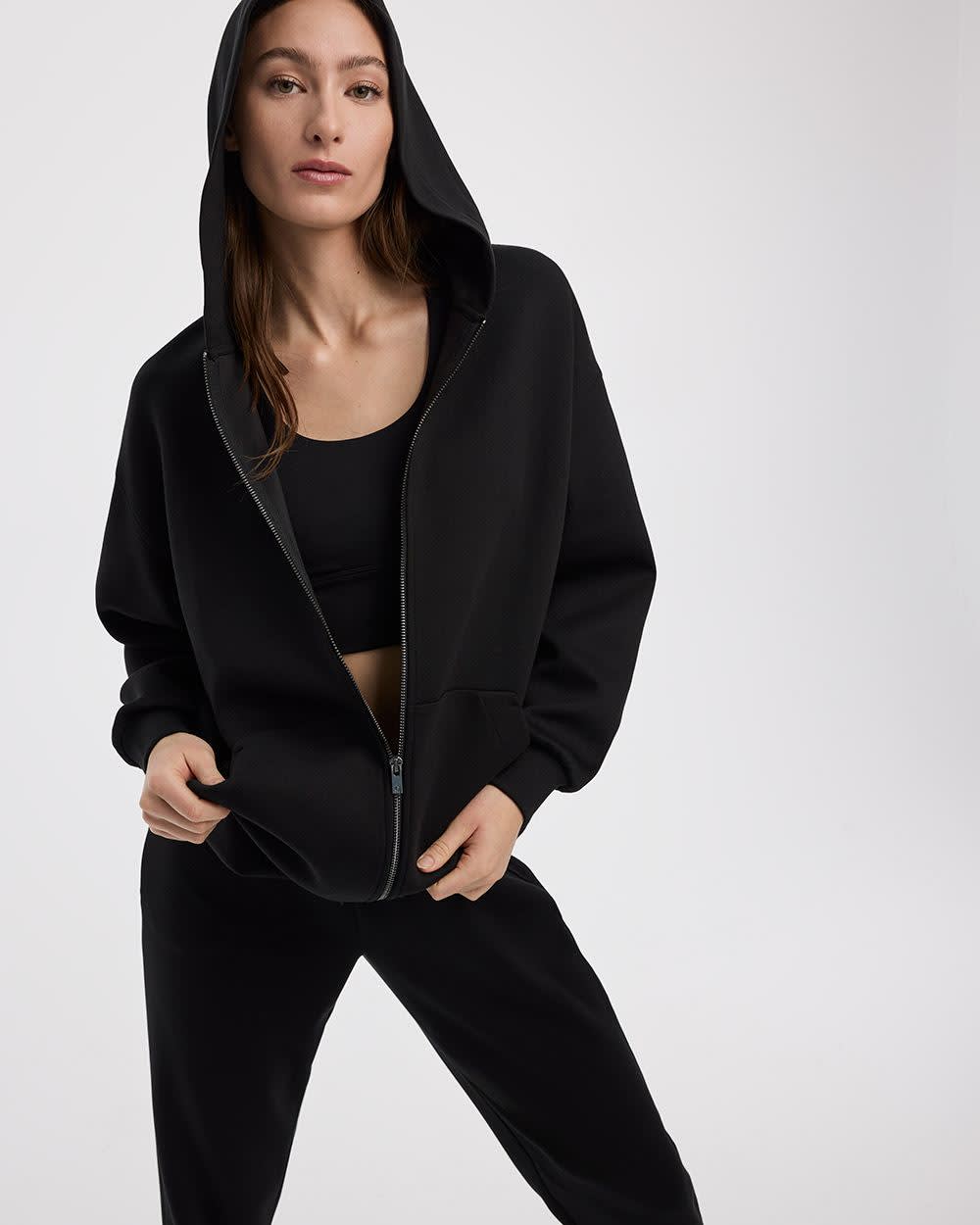 トップス L.G.B Flare Sleeve Hoodie Black Cardigan Hooded Cardigan - HYLUX Hyba | Regular | Reitmans