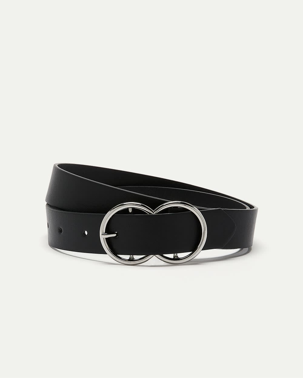 Ceinture Enfant Fille Boucle Cœur - Ceinture Faux Cuir Ajustable 90cm Avec Oeillets Love Heart