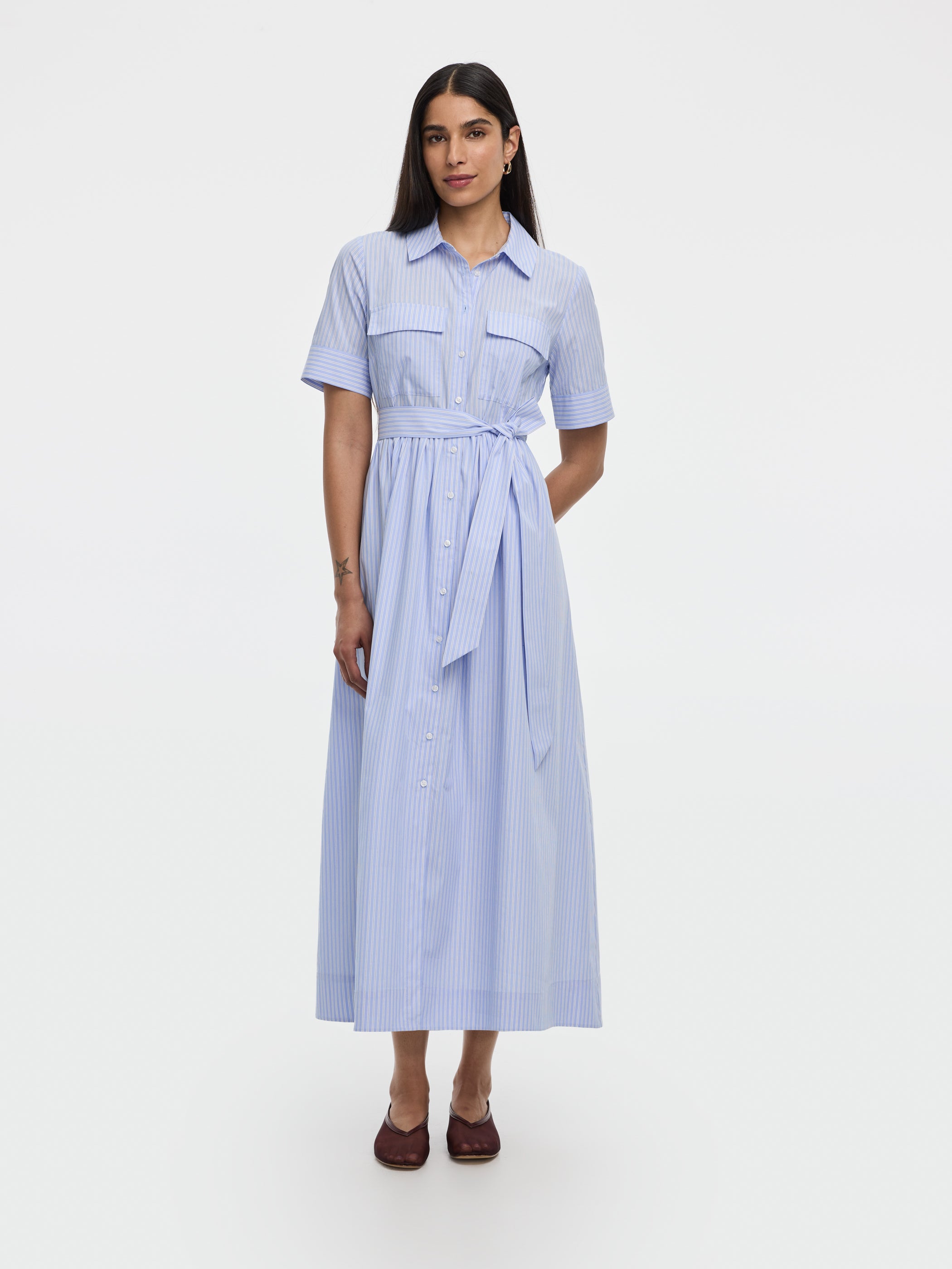 Women's Midi Shirt Dress with Sash Belt – Reitmans