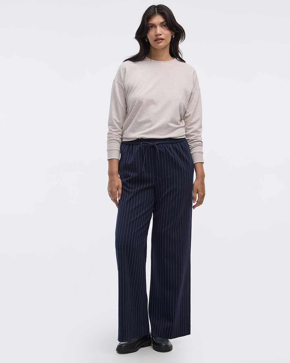 Striped Wide-Leg Pull-On Pant - The Timeless | Regular | Reitmans