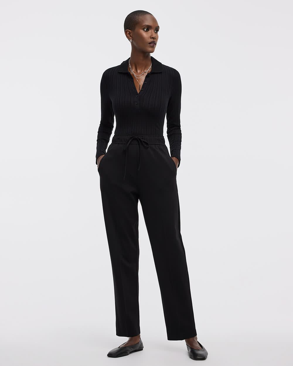 Pantalon Habillé New York & Company Femme Noir, Taille 2, Regular, Jambe évasée