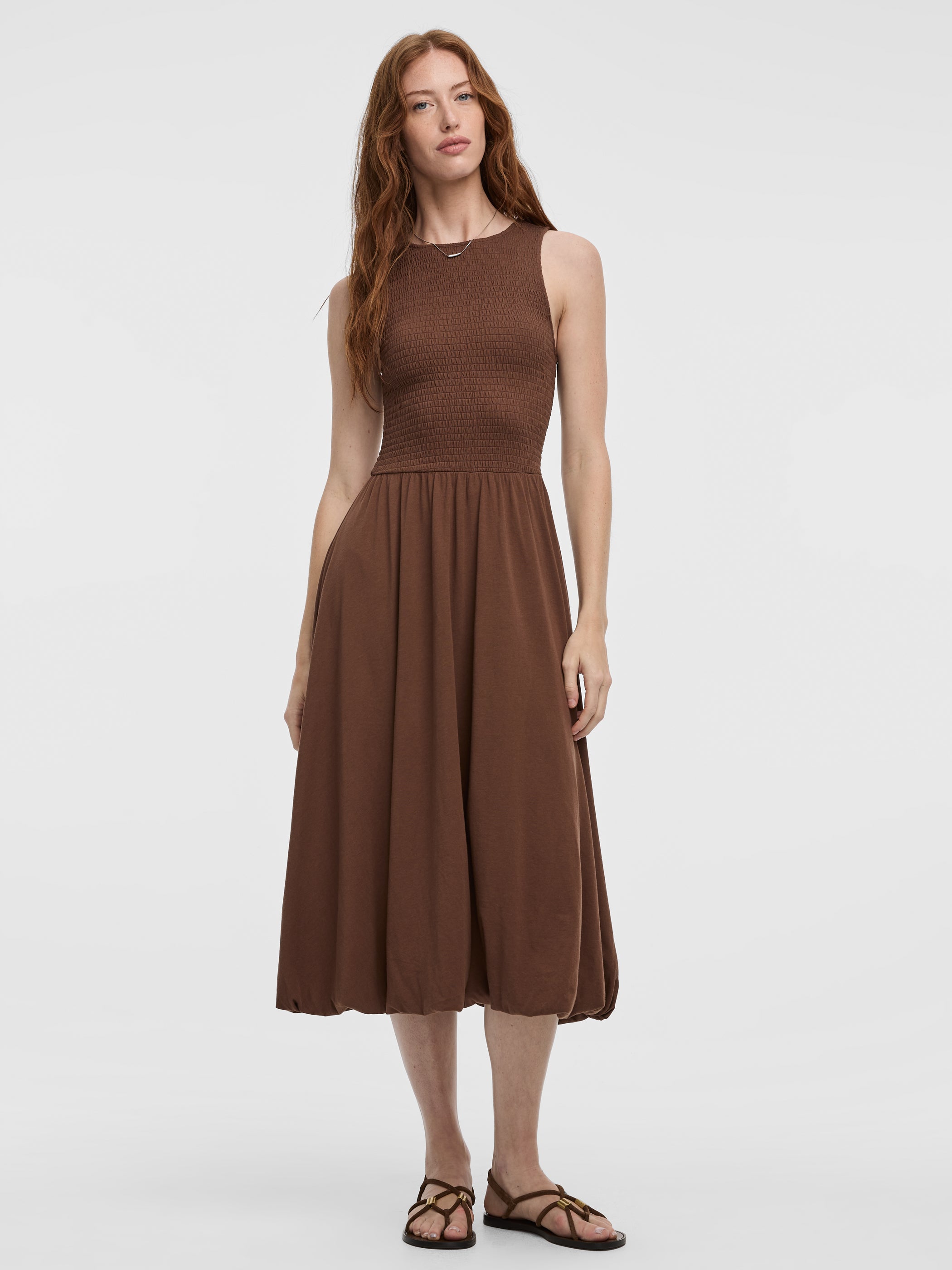 Women's Sleeveless Midi Dress with Smocked Top Hyba by Reitmans Women's Sleeveless Midi Dress with Smocked Top Hyba by Reitmans