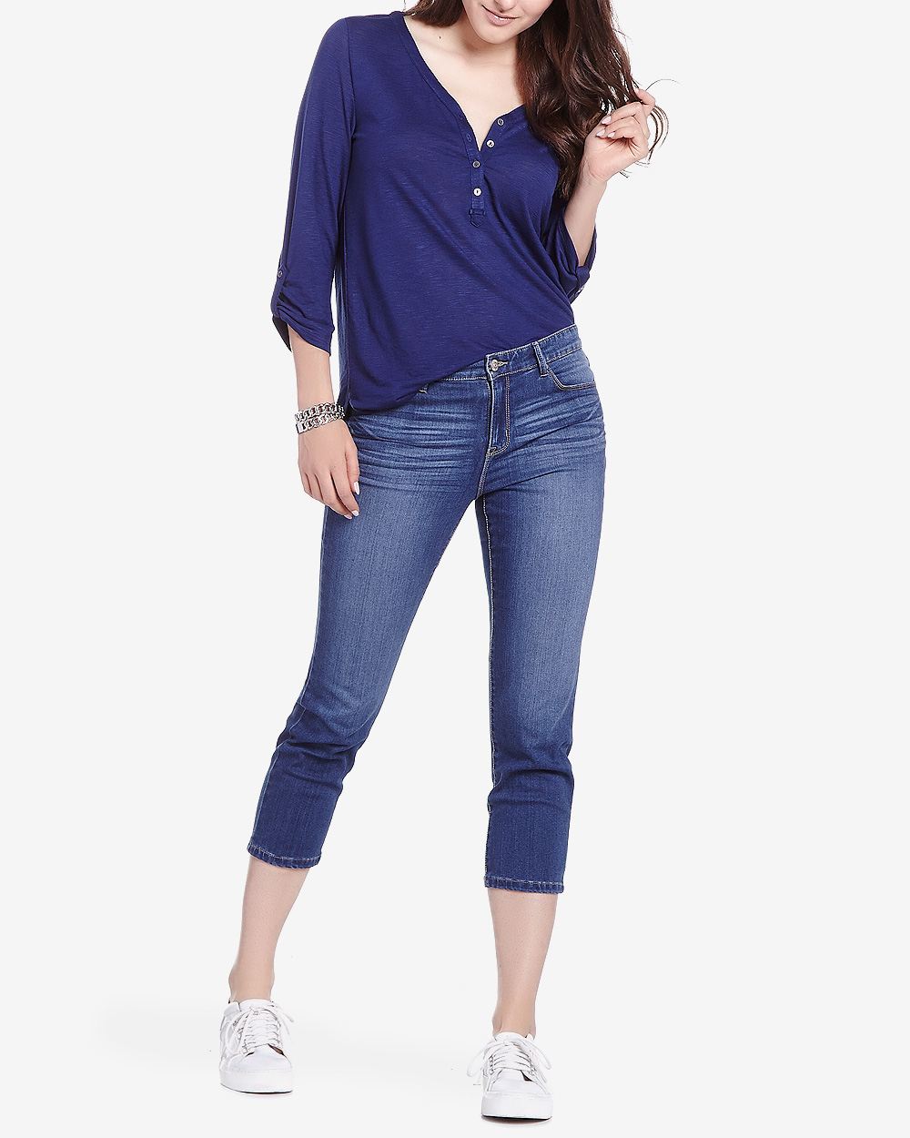 Pantacourt skinny en jeans Femmes Reitmans