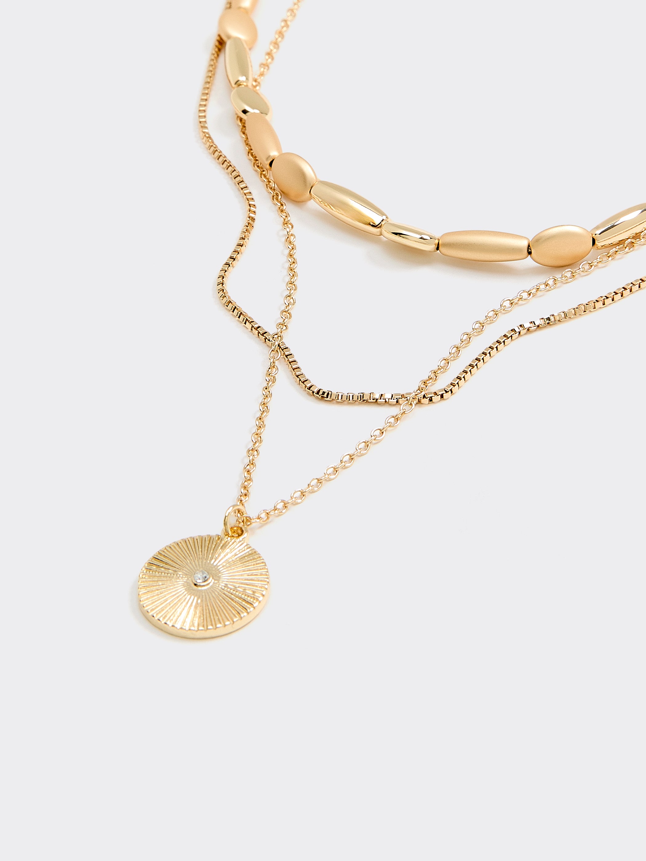 Multilayer Short Necklace with Pendant