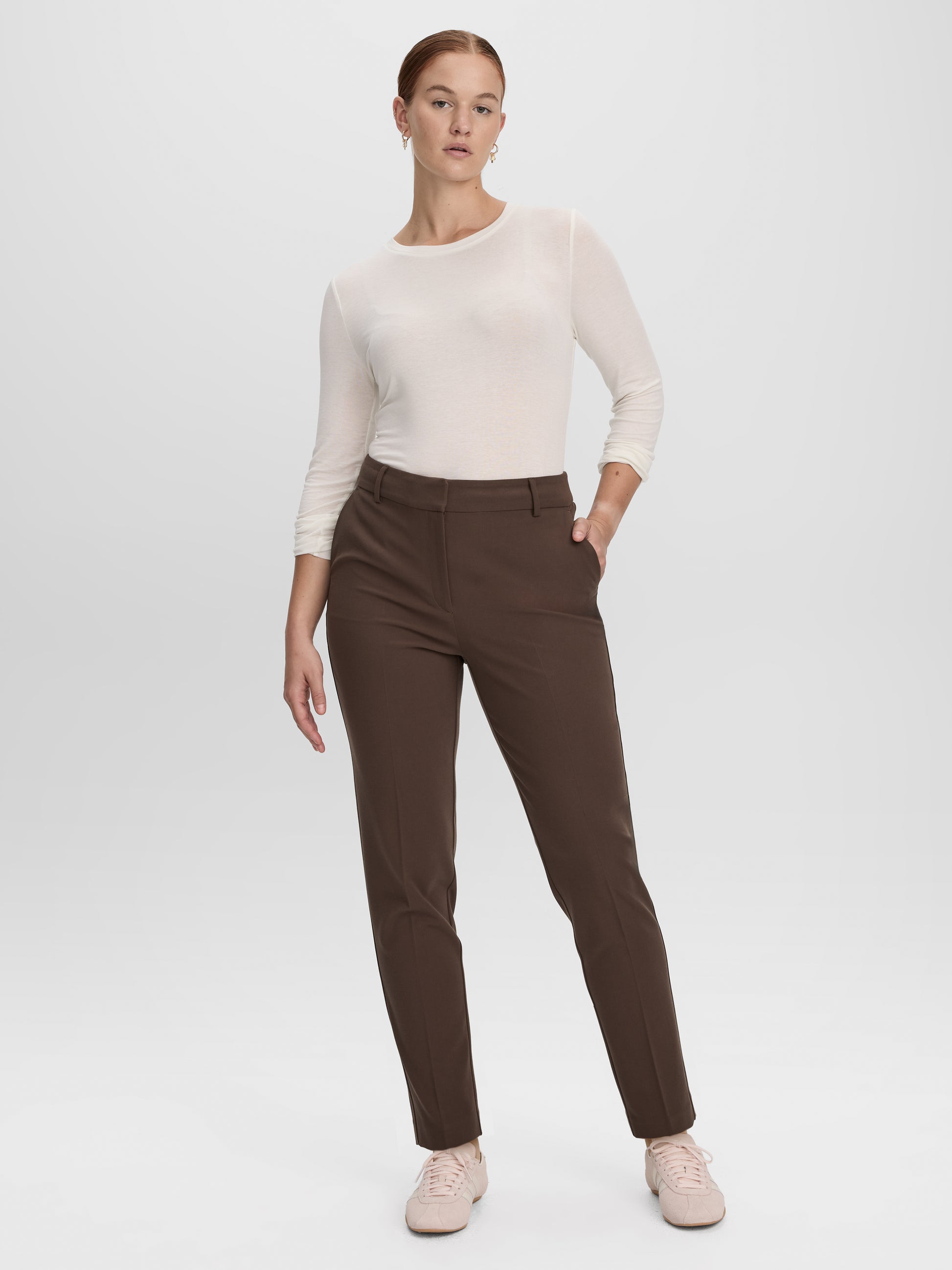 Slim-Leg High-Rise Ankle Pant - Curvy Fit