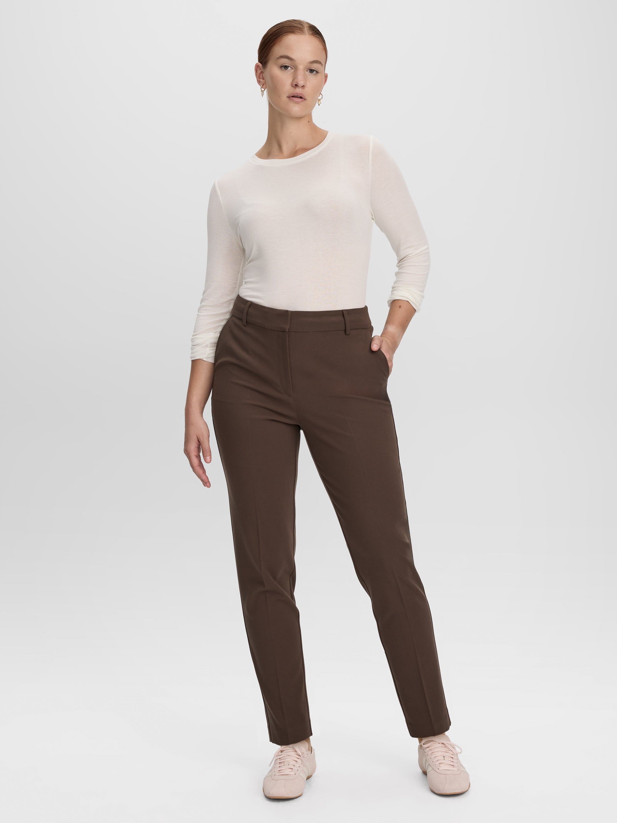 Slim-Leg High-Rise Ankle Pant - Curvy Fit