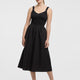 Sleeveless Midi Dress with Smocked Top