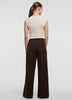 Wide-Leg High-Rise Pull-On Piqué Pant