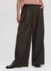 Pantalon carreauté à jambe large et taille haute - L’Intemporelle