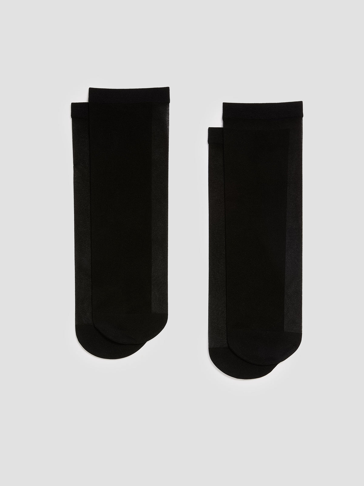 Solid Sheer Socks - 2 Pairs
