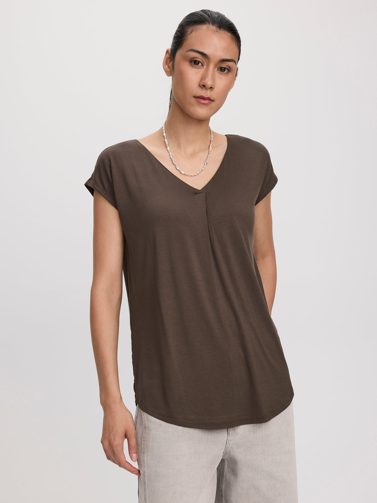 Extended-Sleeve V-Neck Tunic