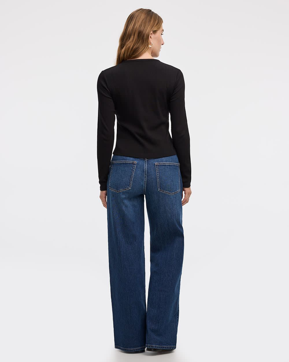 Long-Sleeve Crew-Neck Cardigan