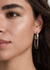 Textured Hoops with Snake Chains