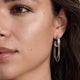 Textured Hoops with Snake Chains