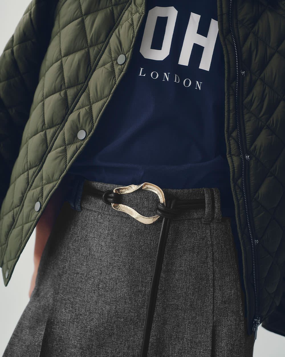 Faux Leather Cord Belt