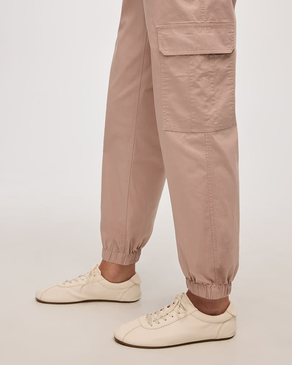 Pantalon jogger en popeline avec poches cargo - Long
