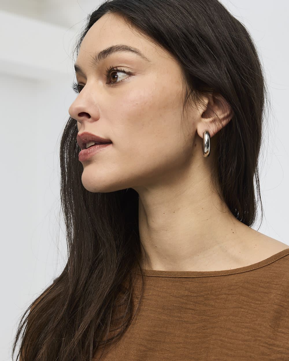 Cropped Short-Sleeve Boat-Neck Top