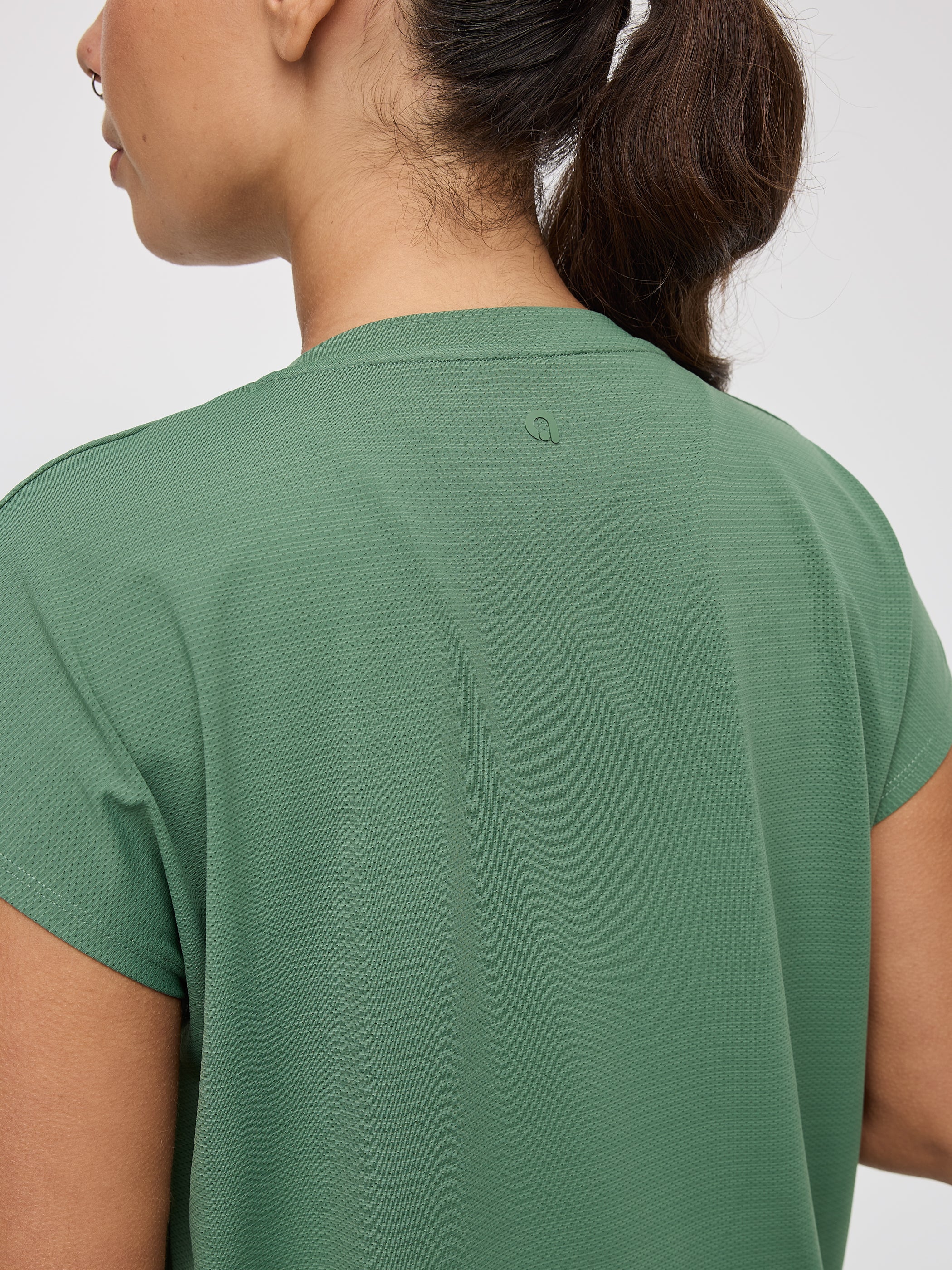 Extended-Sleeve Mesh Tee
