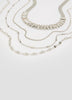 Multilayer Necklace with Rhinestone Pendant