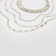 Multilayer Necklace with Rhinestone Pendant