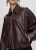 Loose Faux Leather Jacket