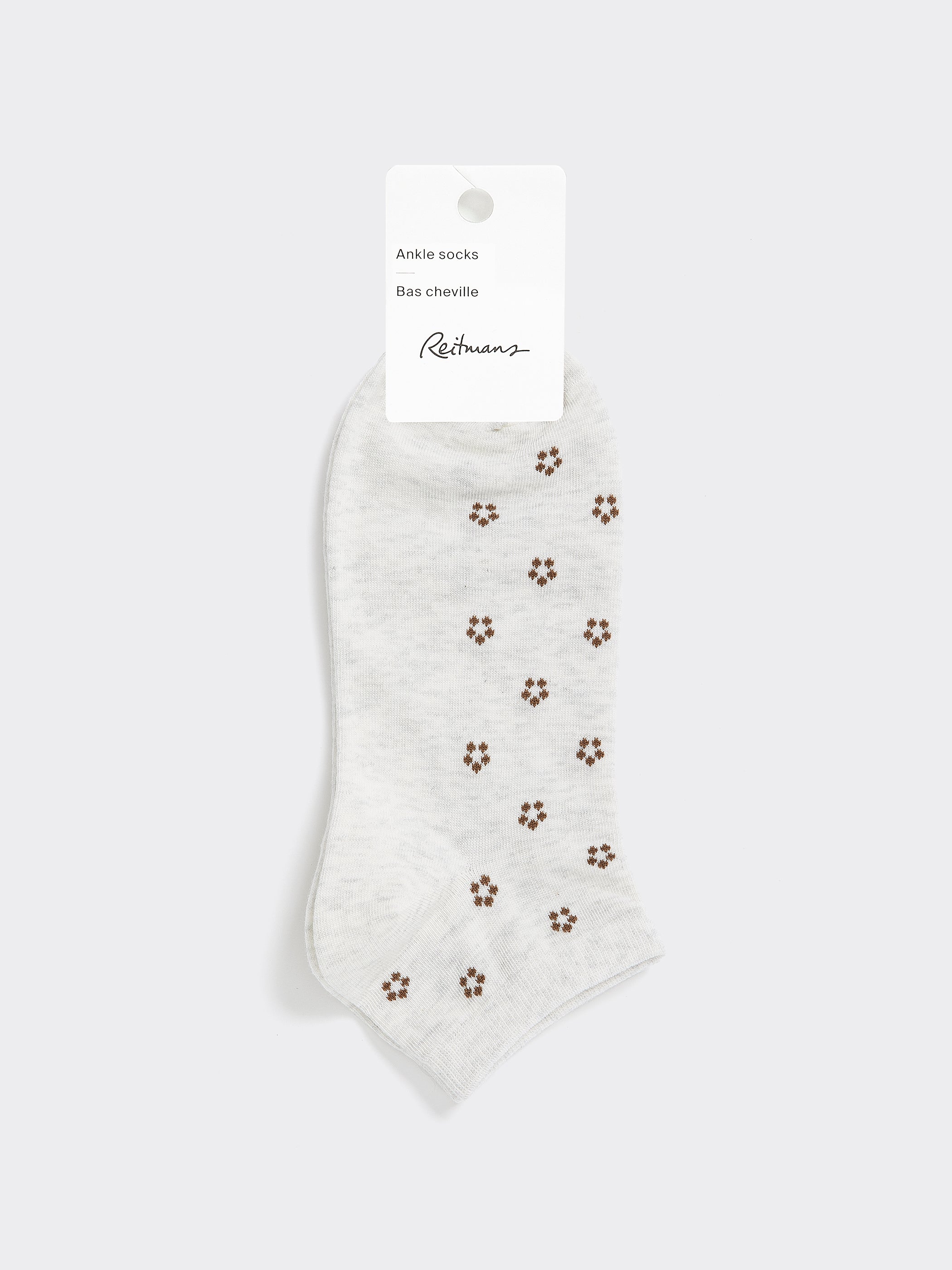Anklet Socks with Tiny Flowers