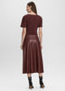 Faux Leather Midi Skirt