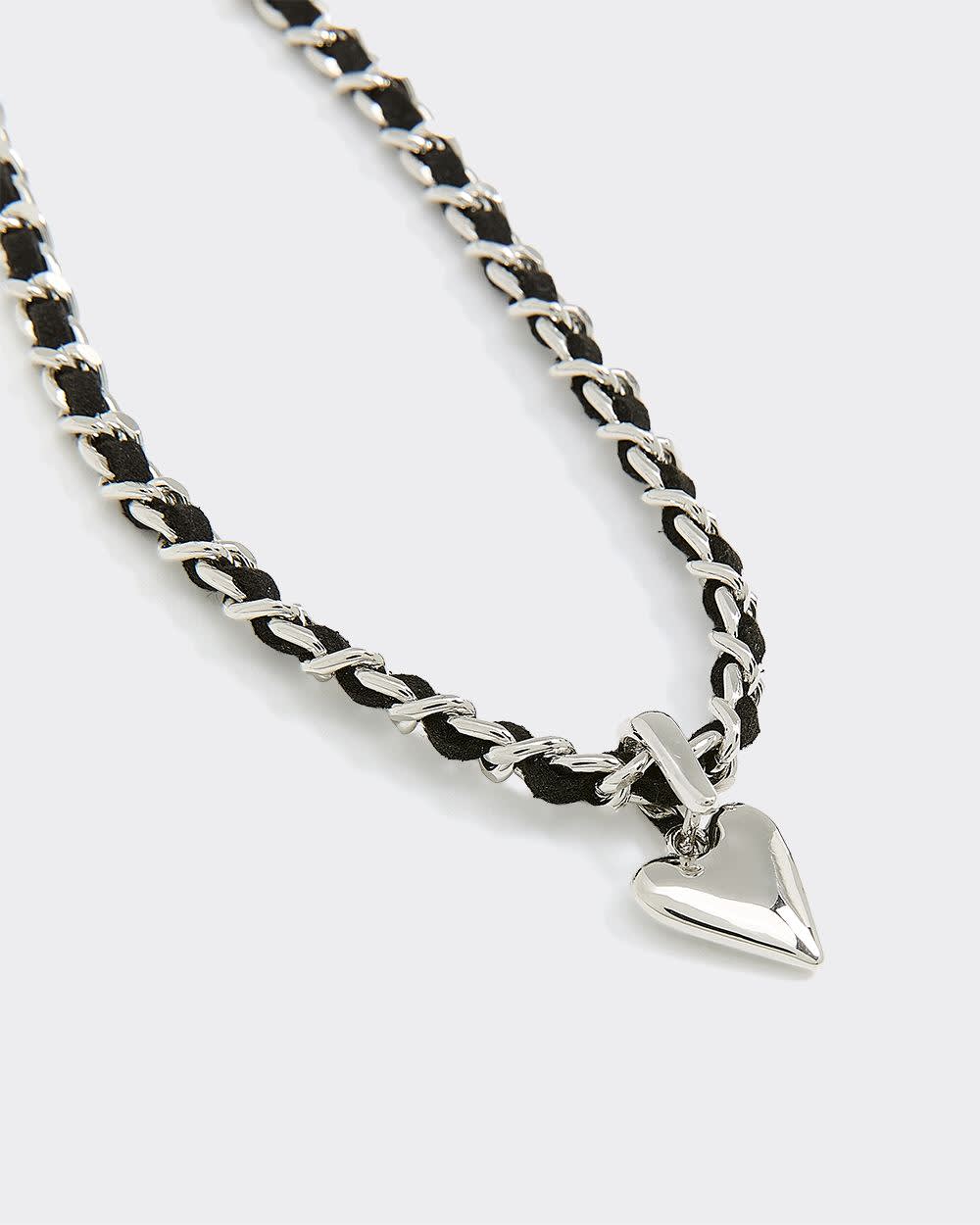 Short Necklace with Heart Pendant