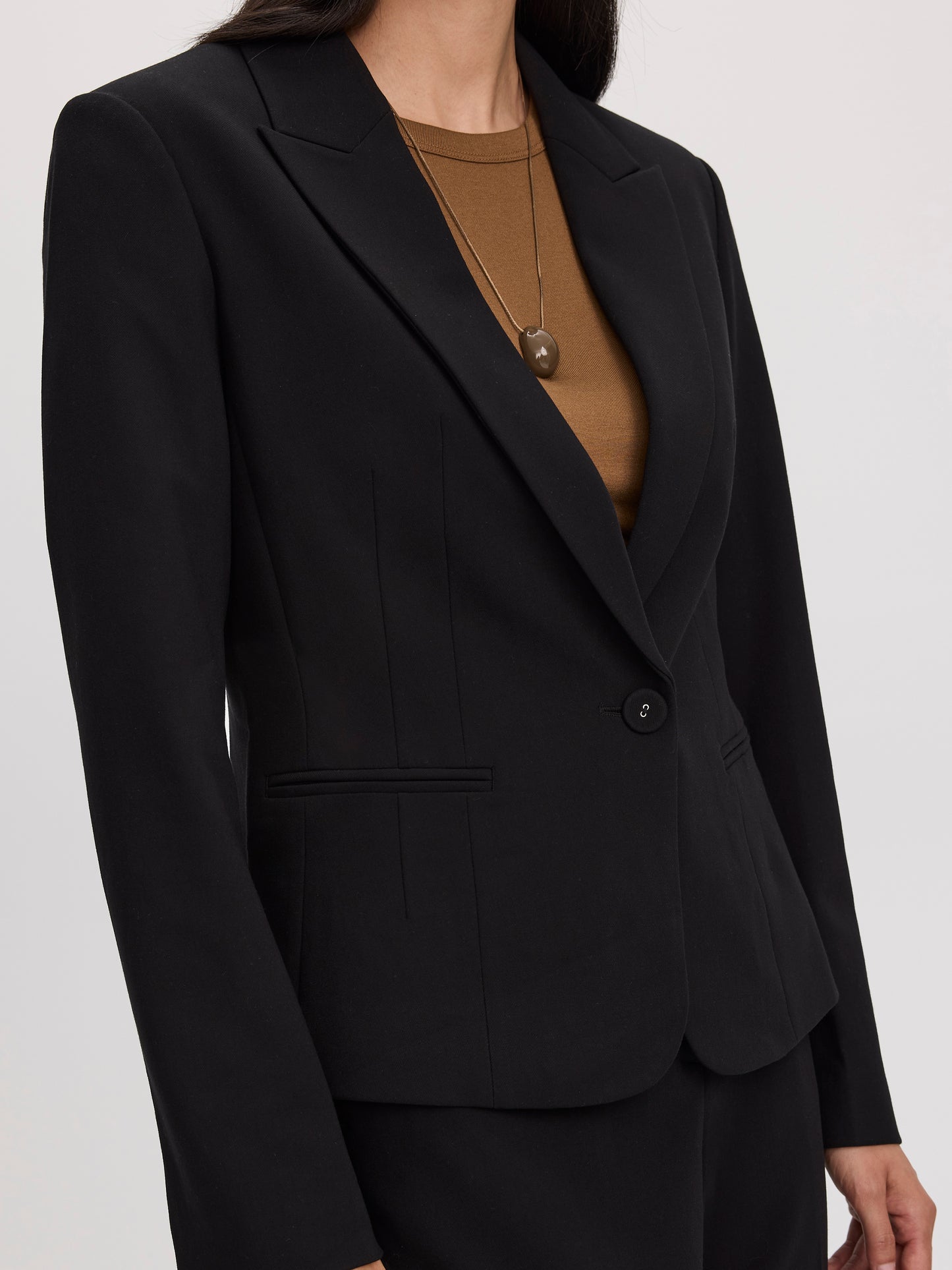 Fitted One-Button Blazer - The Portfolio