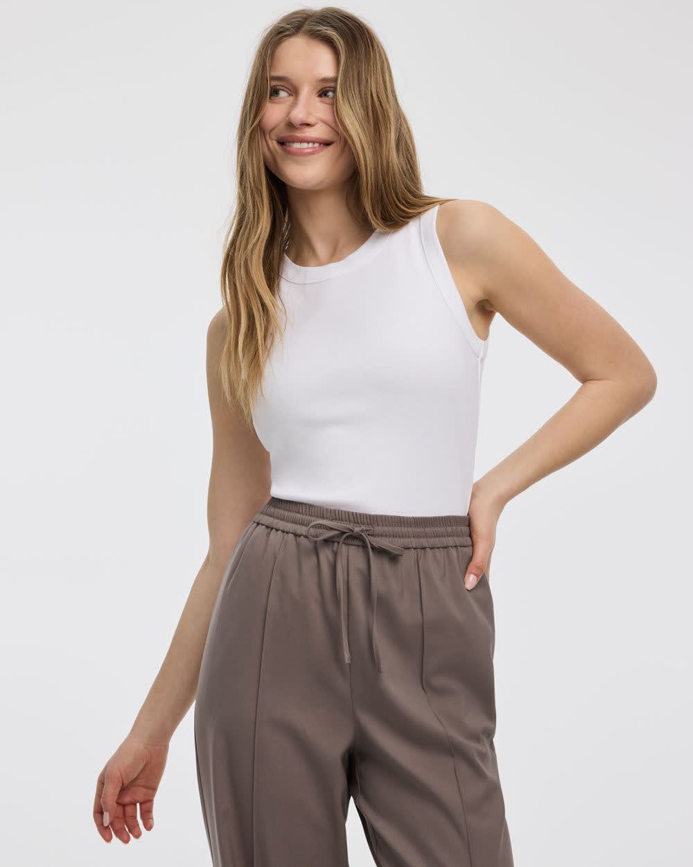 Ribbed Crew-Neck Tank - R Essentials