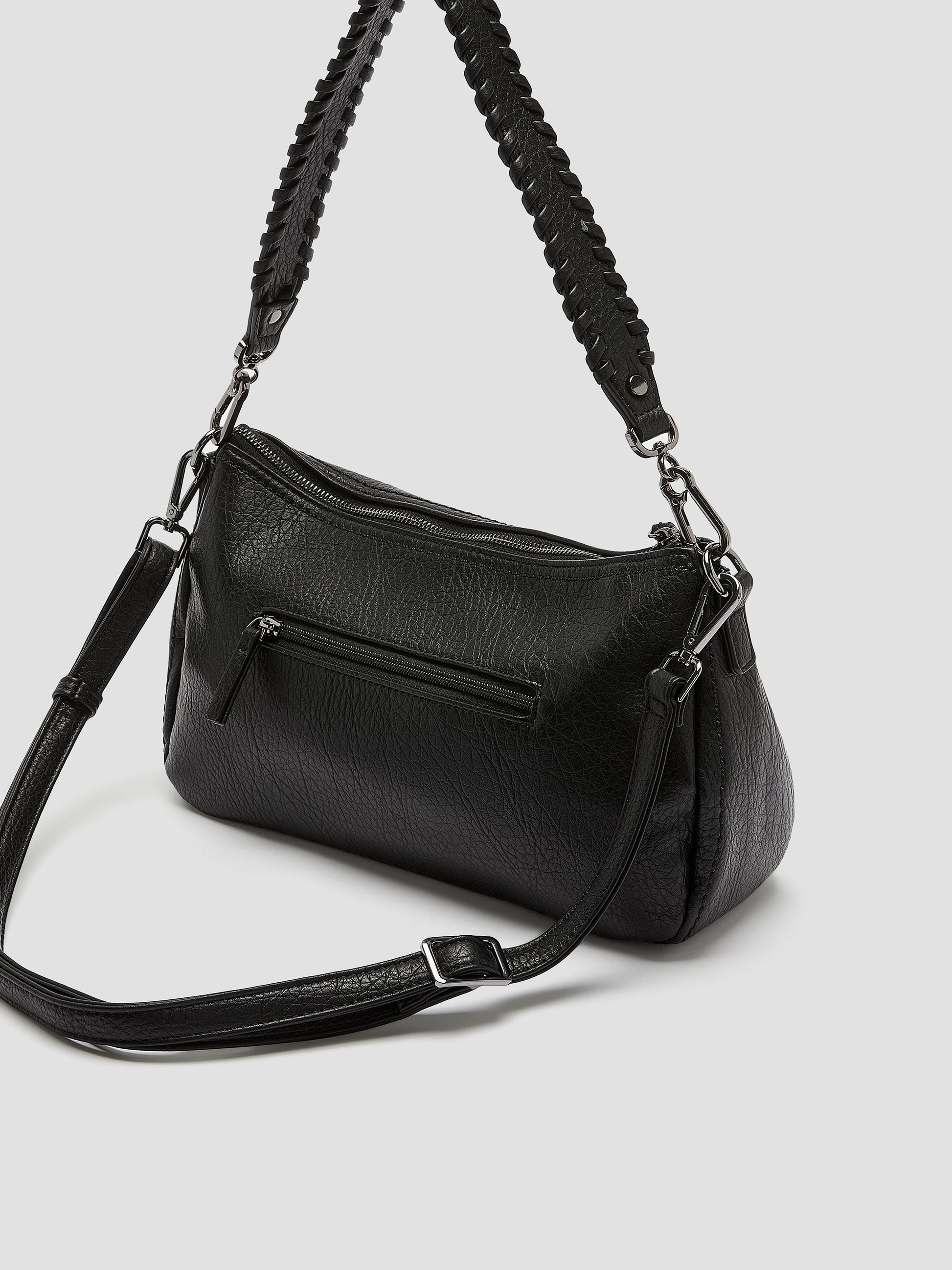 Faux-Leather Shoulder Bag