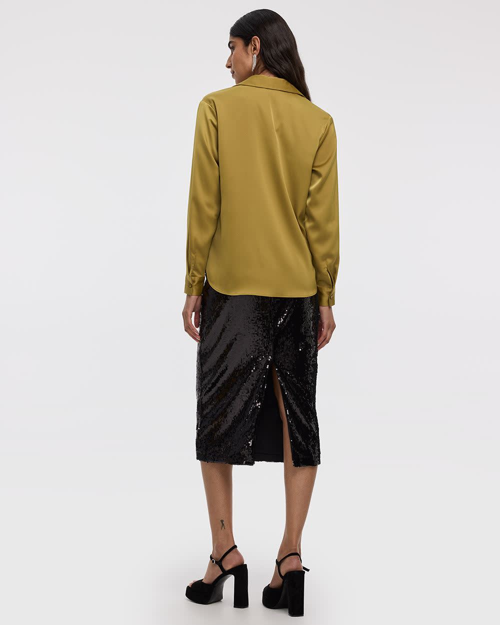 Satin Long-Sleeve Shirt