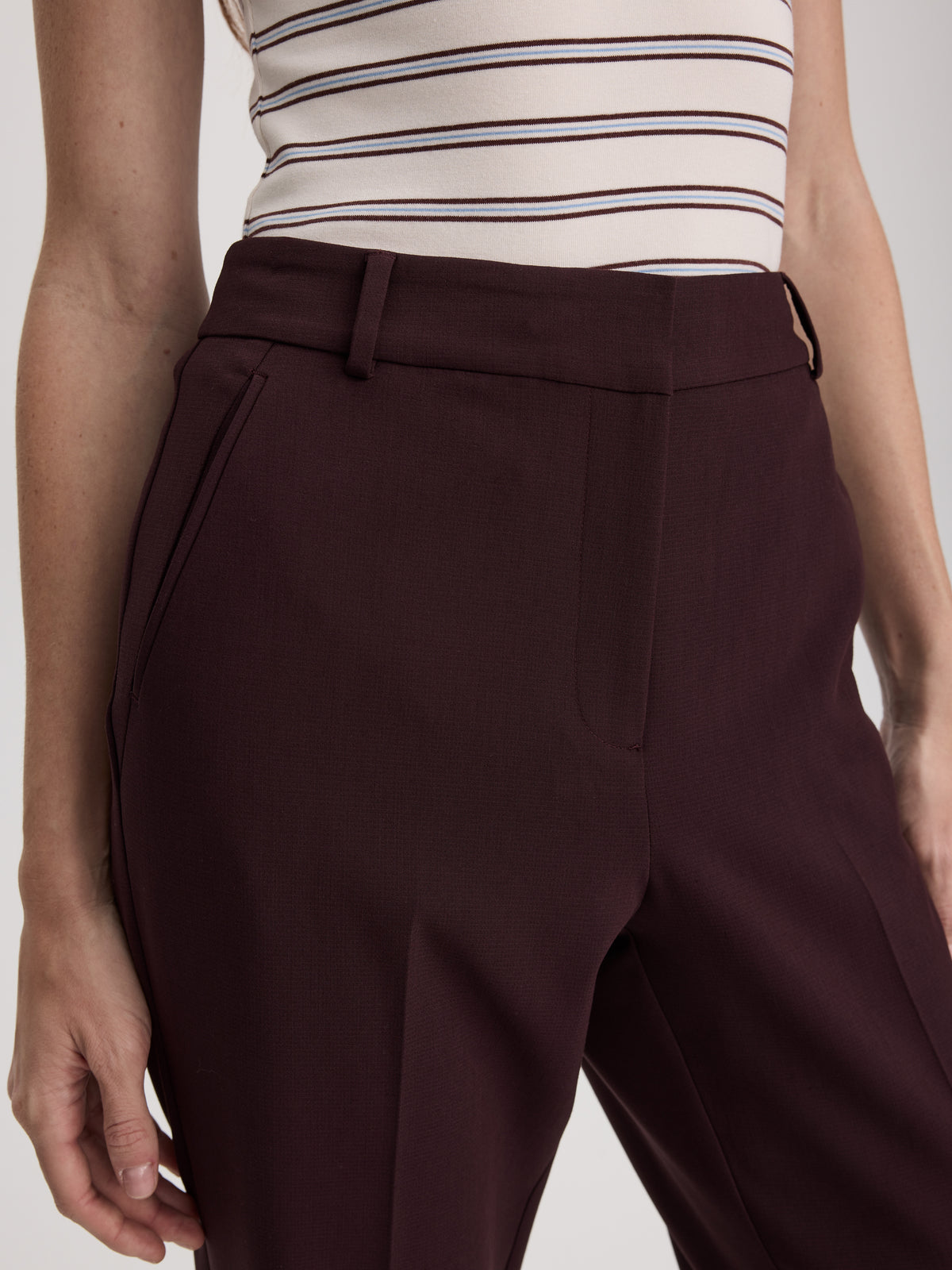 Straight-Leg High-Rise Pants - The Studio