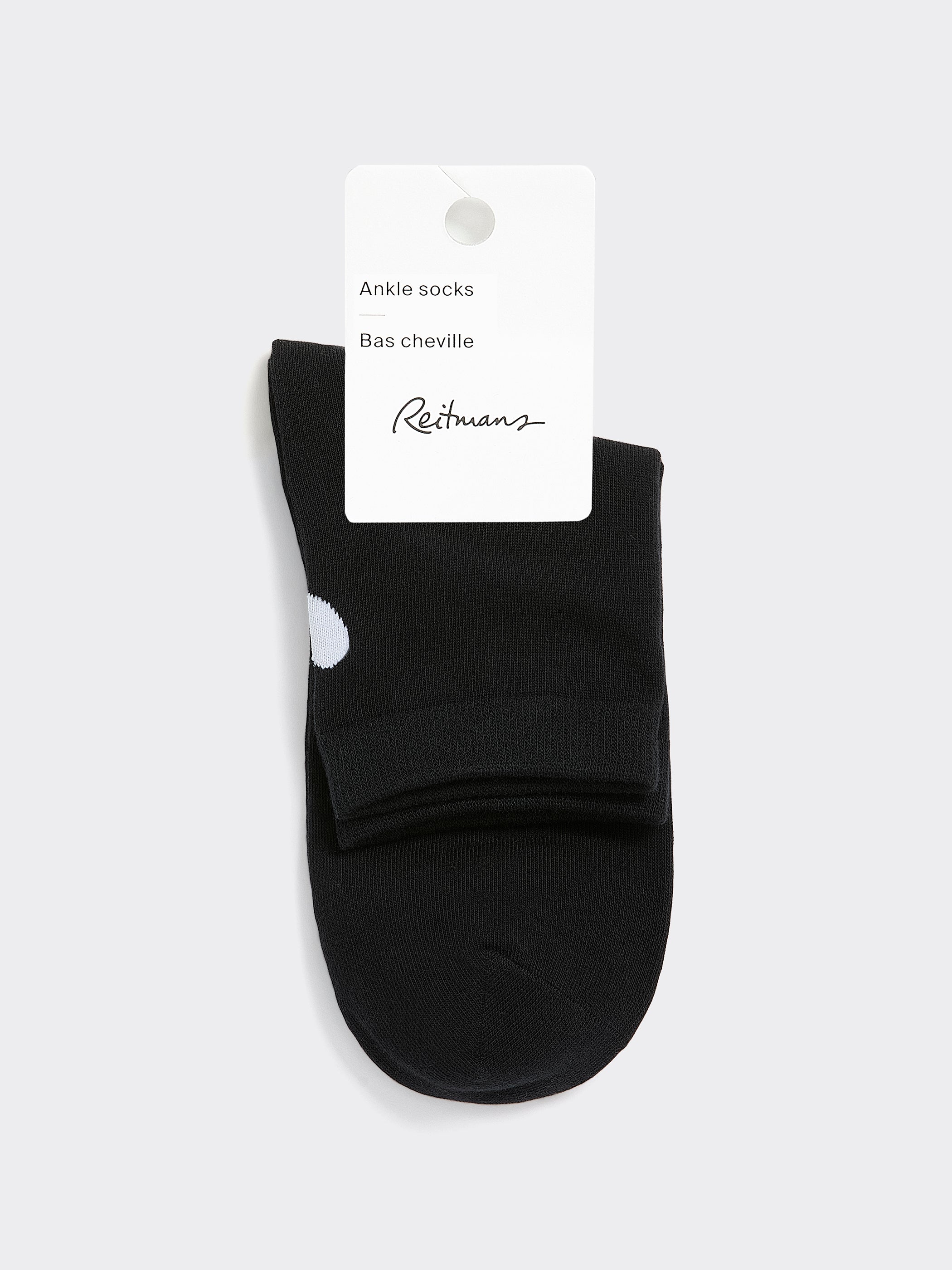 Anklet Socks with Heart at Hem