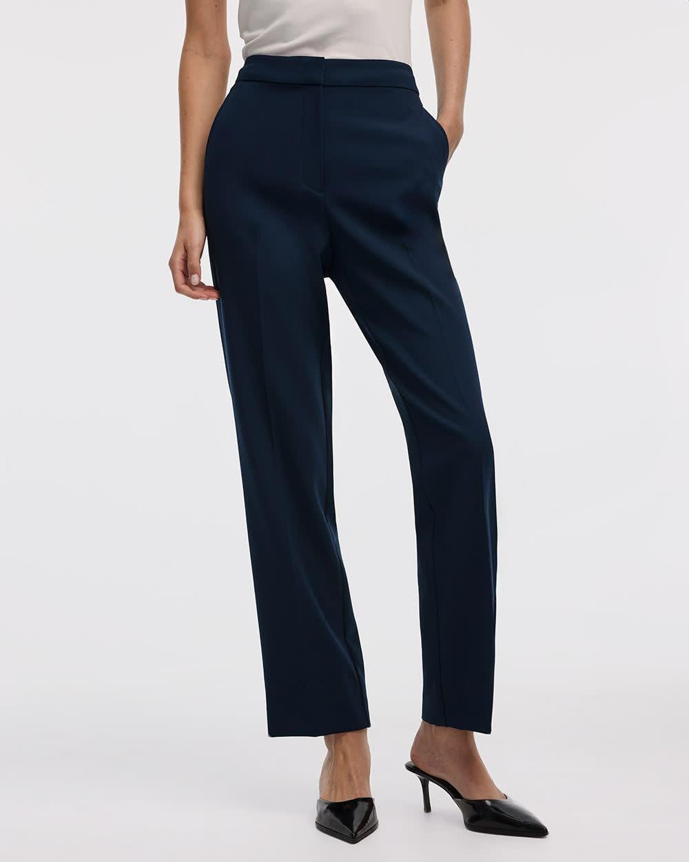 Straight-Leg High-Rise Pant