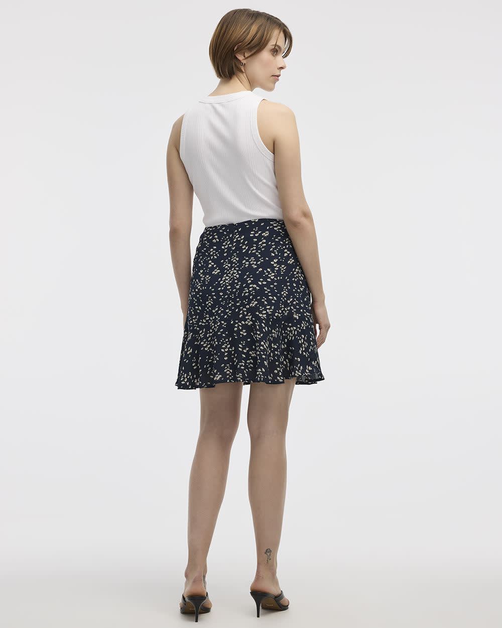 Mini Skirt with Ruffled Hem