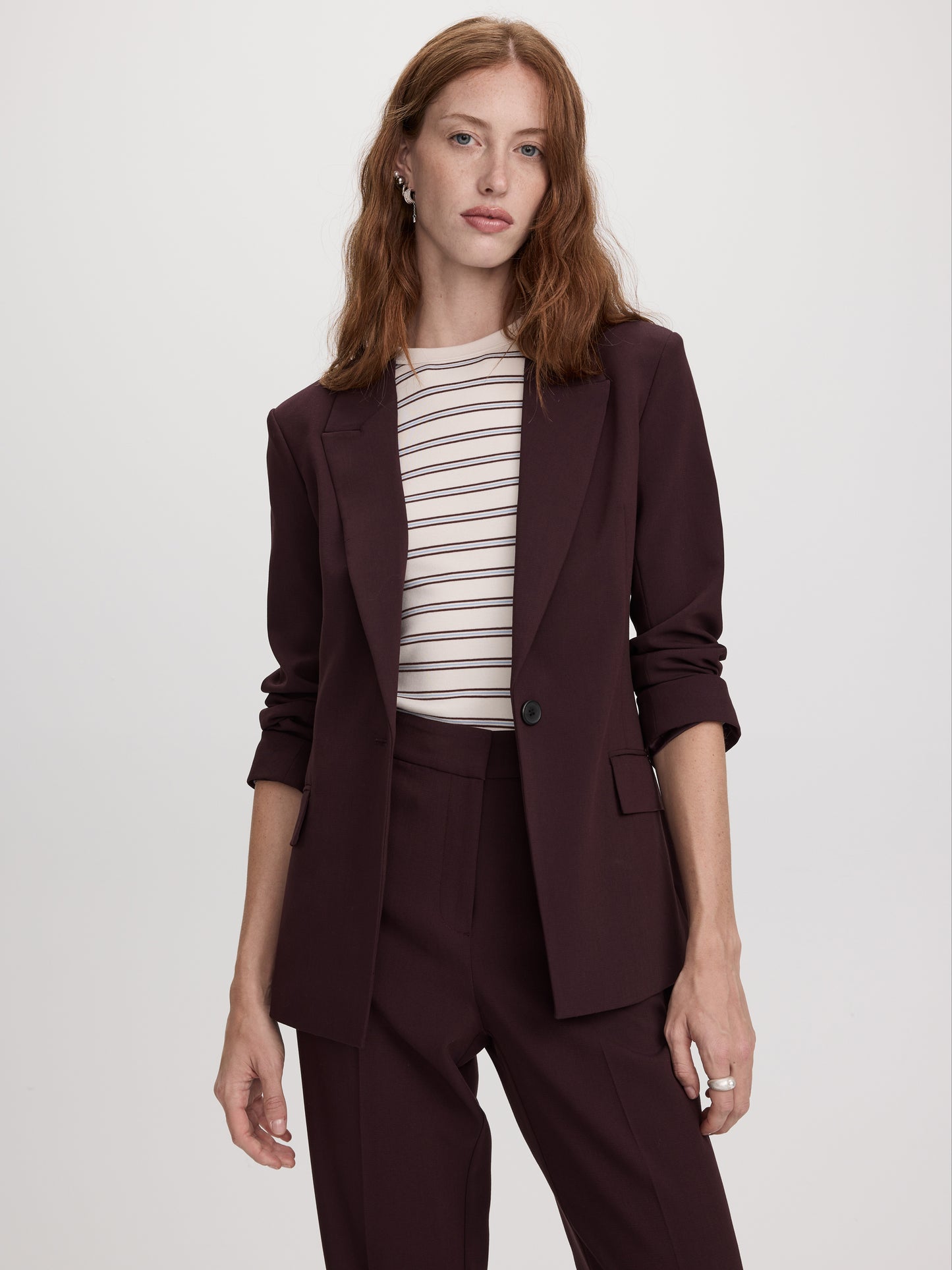 Fitted One-Button Blazer
