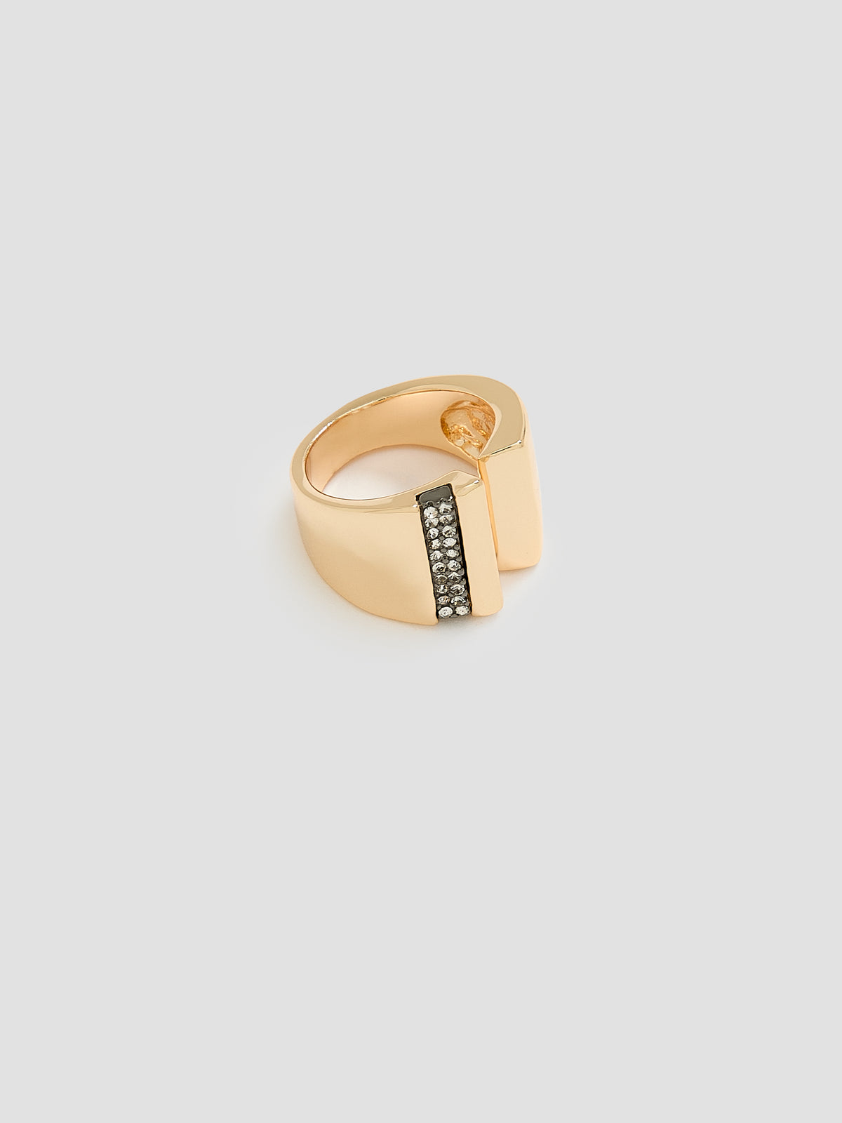 Open Ring with Rhinestones
