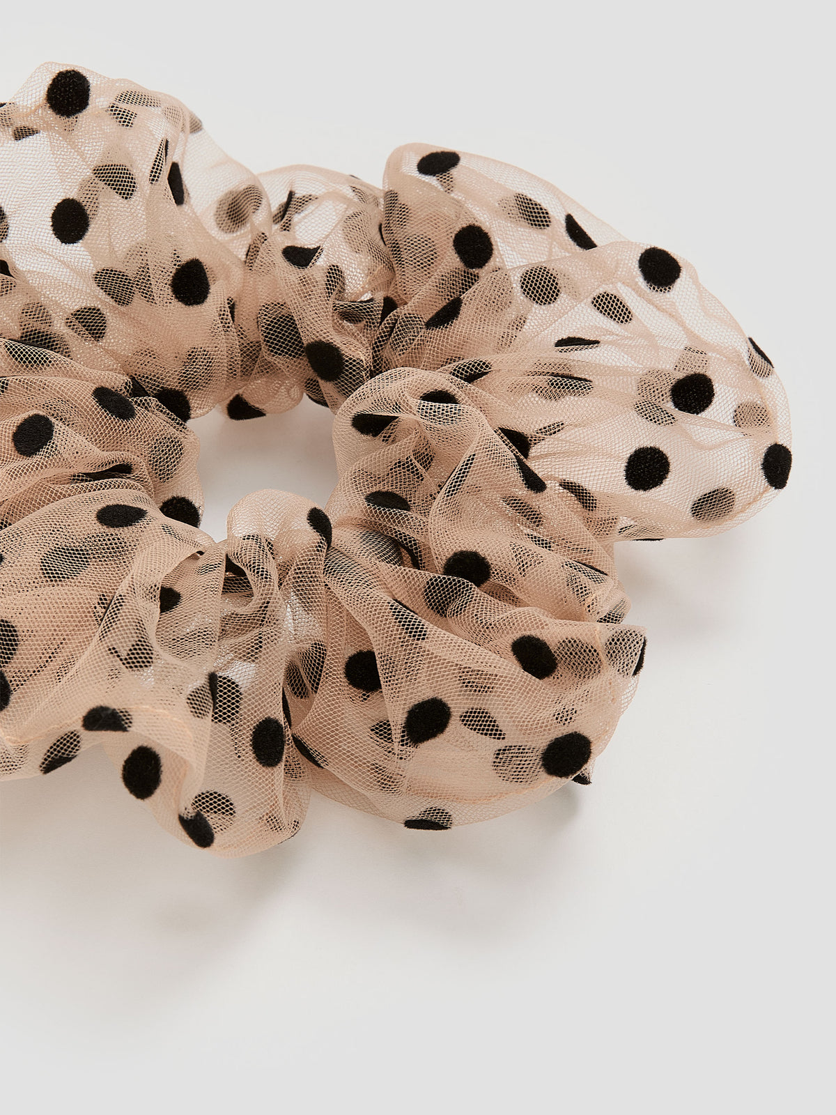 Mesh Scrunchie with Dots