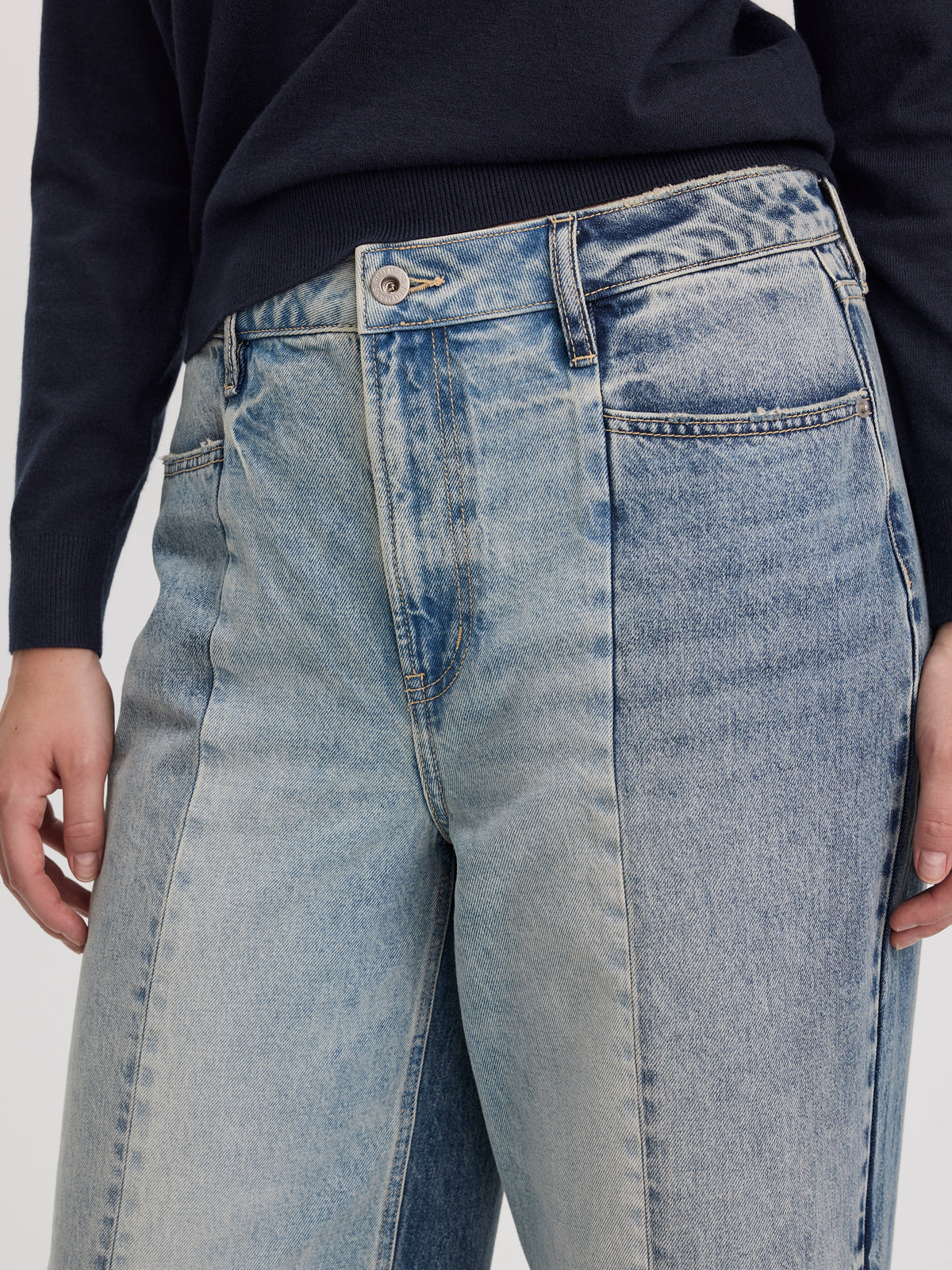 Wide-Leg High-Rise Jean with Elastic Waist - Curvy Fit