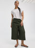 Cropped Wide-Leg Linen-Blend Pant