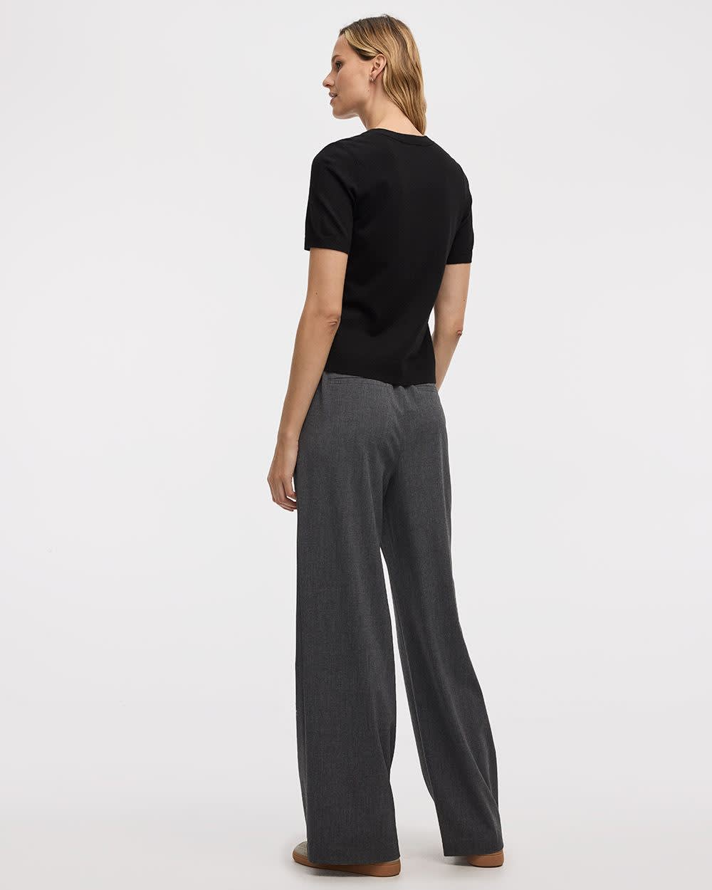 Short-Sleeve Buttoned-Down Cardigan