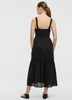 Sleeveless Square-Neck Maxi Dress with Crochet Trims