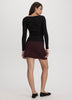 Long-Sleeve Boat-Neck Ribbed Top