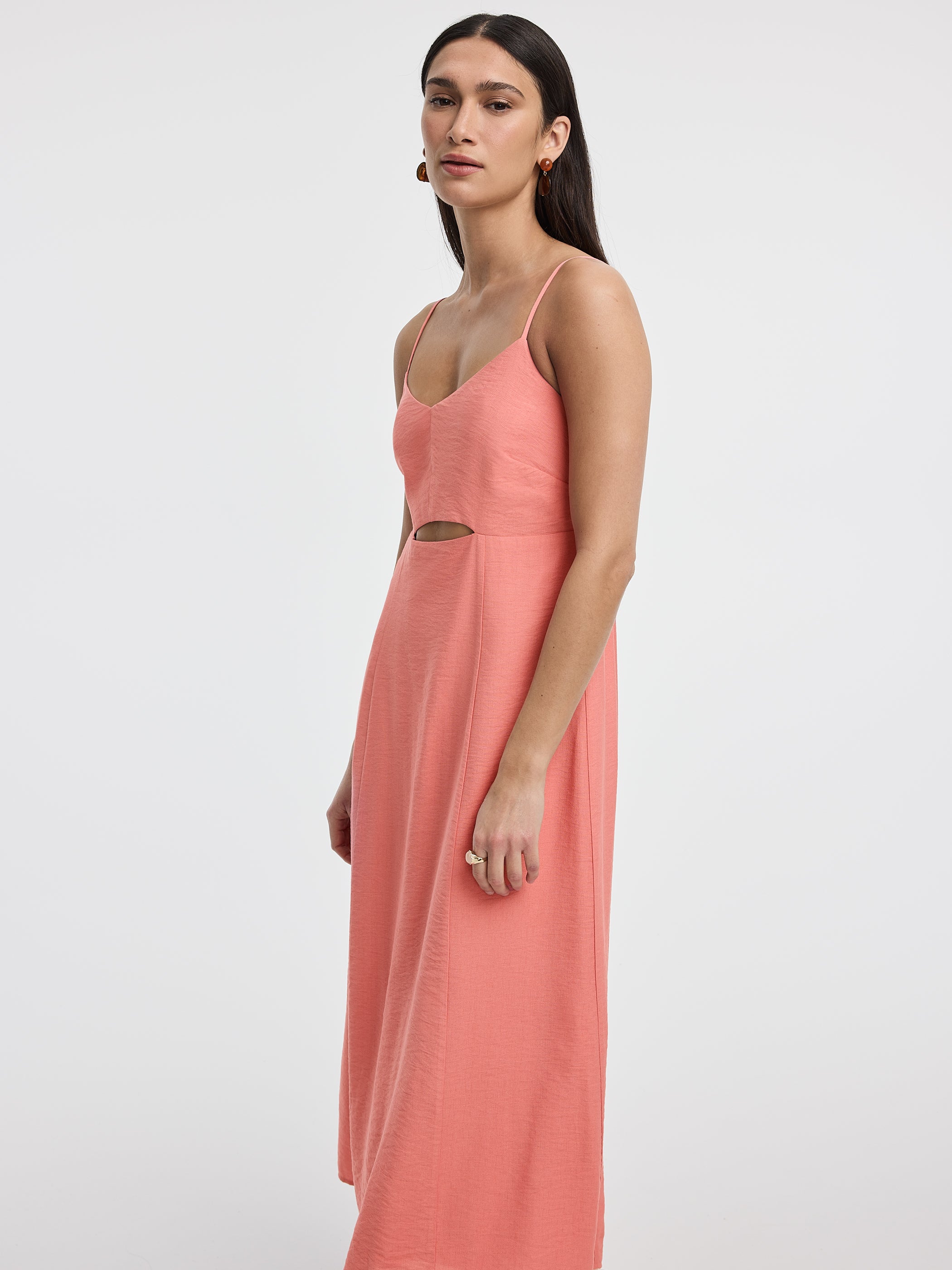 Sleeveless Maxi Dress with Cut-Out Detail