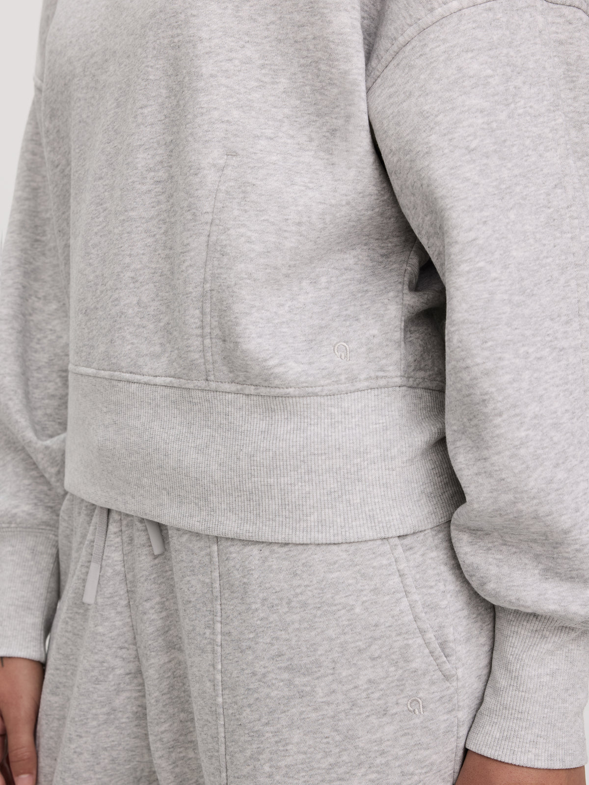 Long-Sleeve V-Neck French Terry Sweatshirt - Hyba