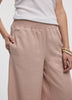 Cropped Wide-Leg Linen-Blend Pant