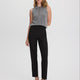 High-Rise Straight Woven Pant with Pleats – Ladies Collection