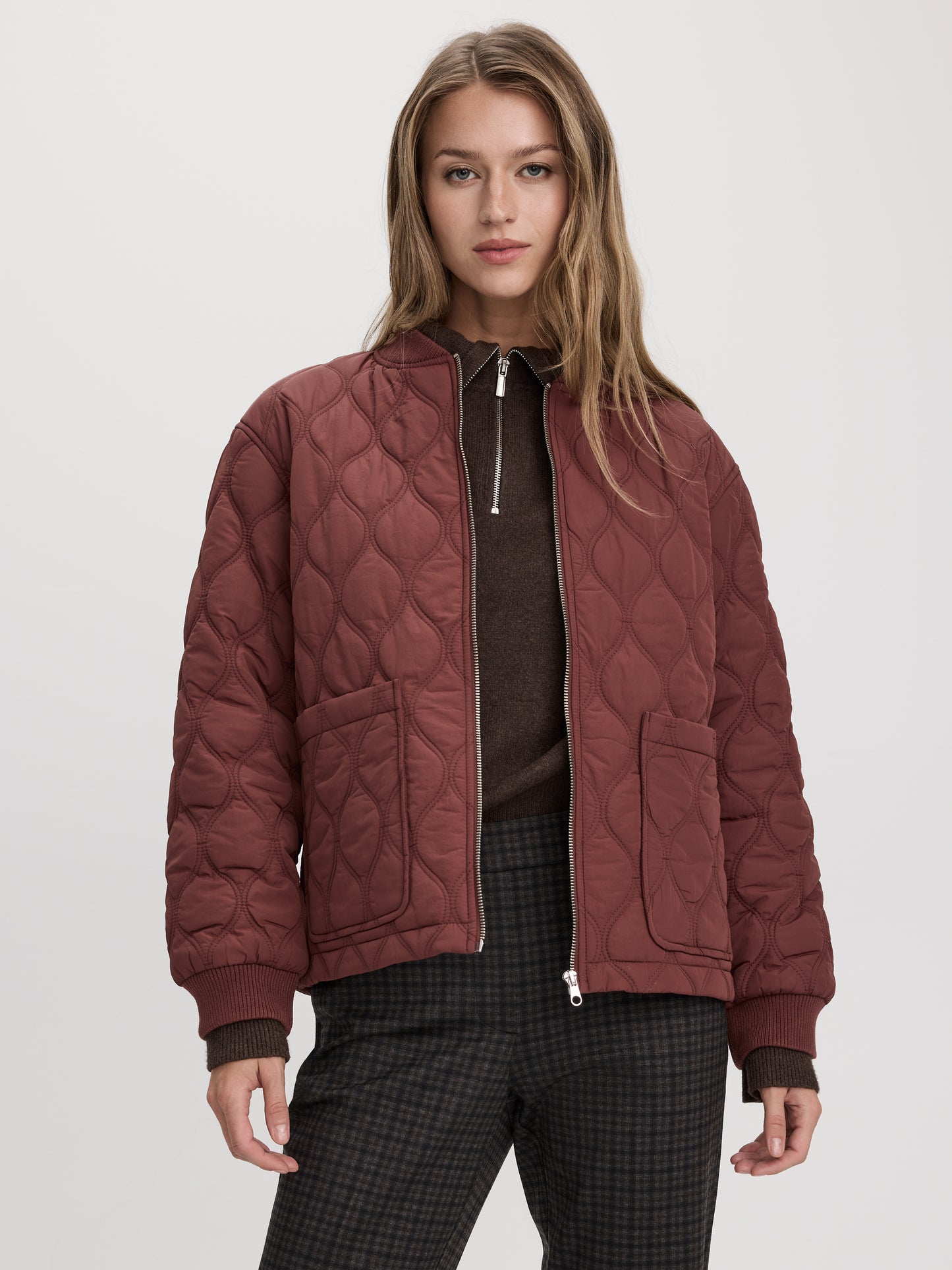 Quilted Bomber Jacket