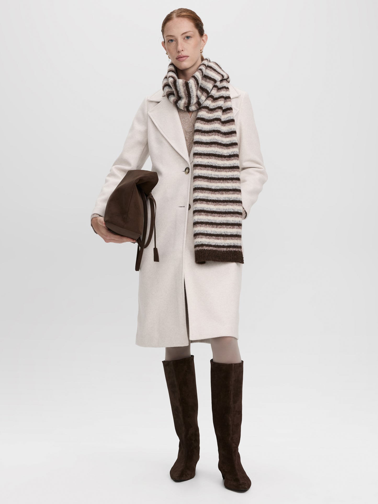 Long Wool-Blend Jacket